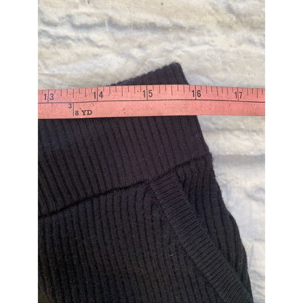 Express women M pull on ribbed sweater pants w/tie drawstring brand new black - Picture 7 of 8